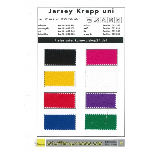 Jersey Kreppe uni Stoffmusterseite 12