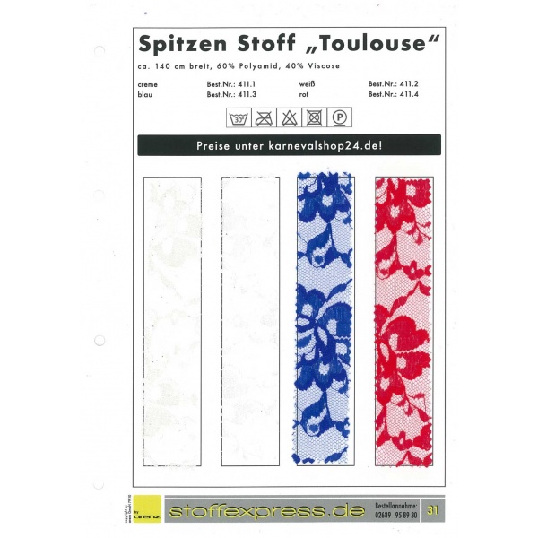 Spitzen Stoff Toulouse Stoffmusterseite 31